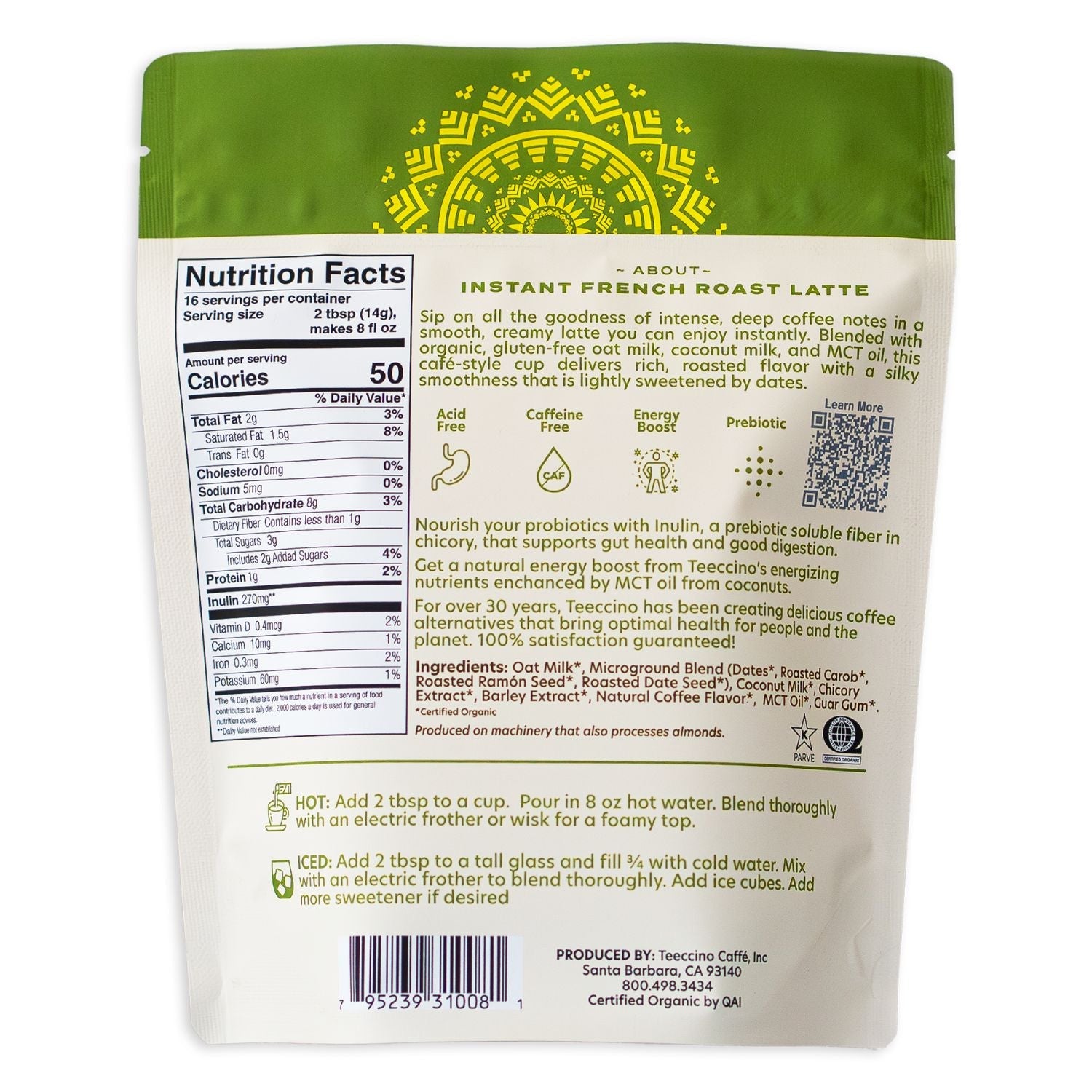 Instant French Roast Herbal Latte