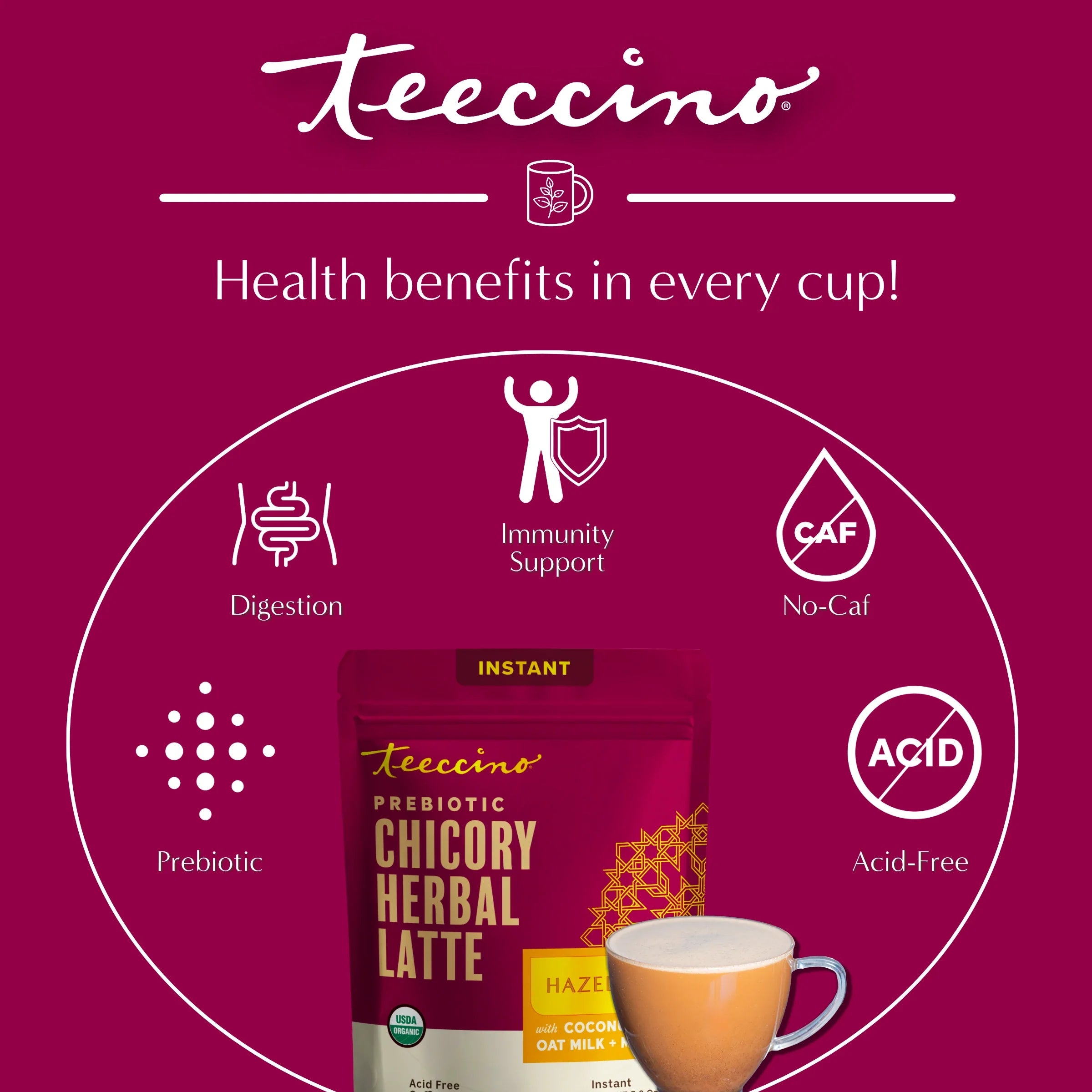 Instant Hazelnut Herbal Latte