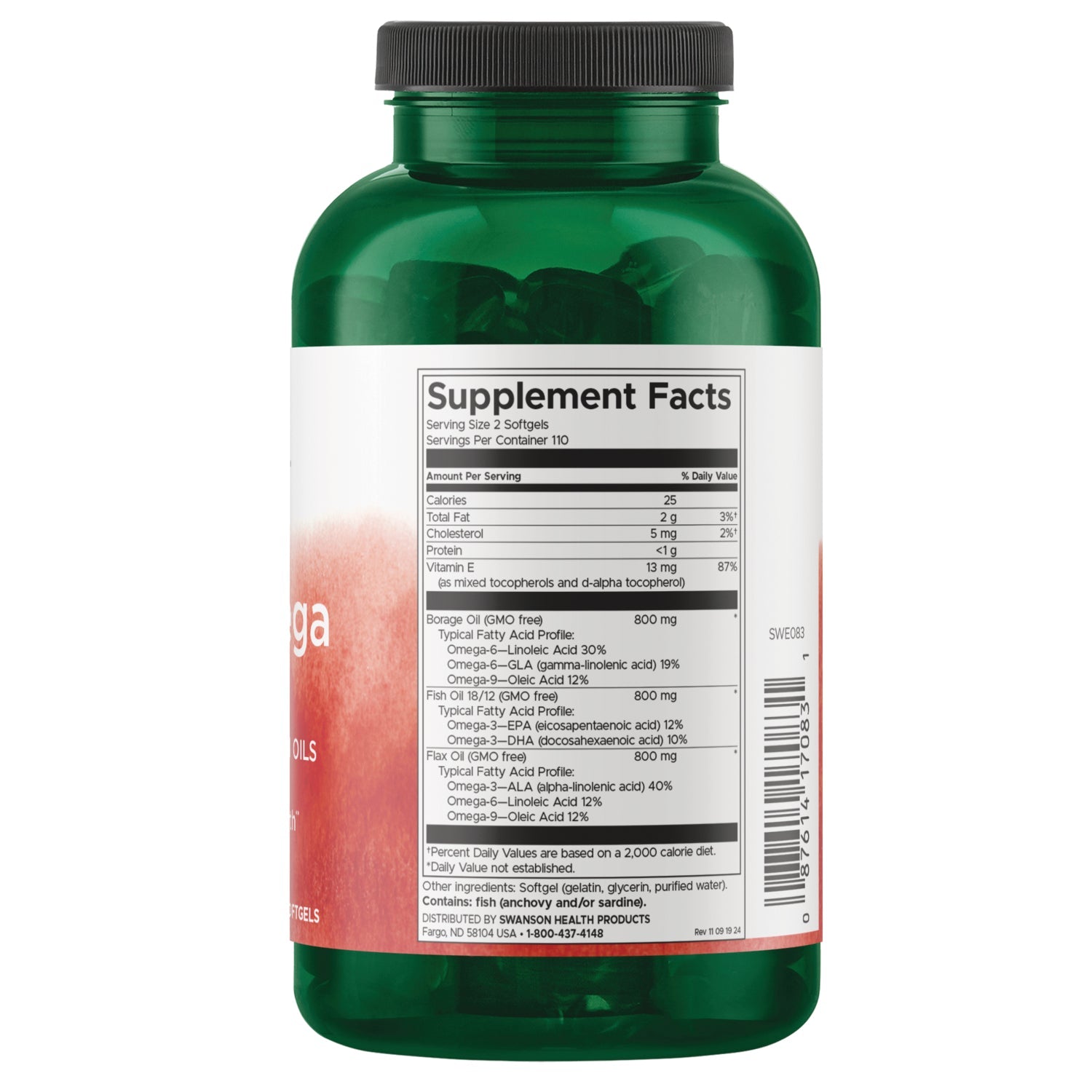 MultiOmega 3-6-9 Flax, Borage & Fish Oils - OmegaTru Blend