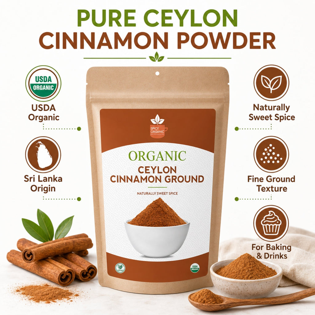 Organic Ceylon Cinnamon Powder – True Cinnamon, Sri Lanka