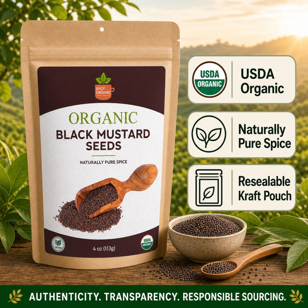 Organic Black Mustard Seeds – For Pickling & Tempering