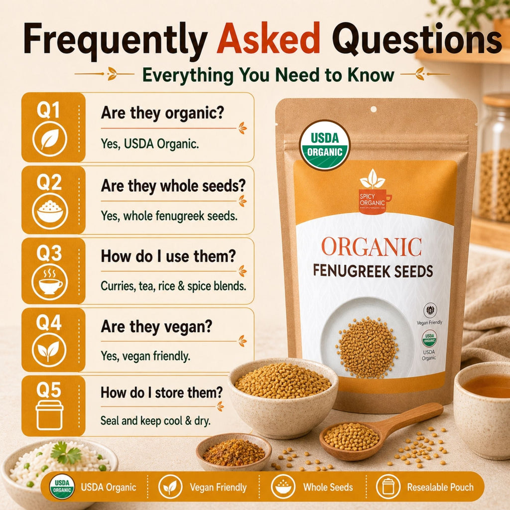 Organic Fenugreek Seeds – Whole Methi for Tempering & Pickling
