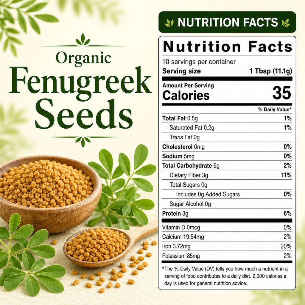 Organic Fenugreek Seeds – Whole Methi for Tempering & Pickling