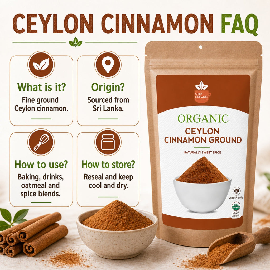 Organic Ceylon Cinnamon Powder – True Cinnamon, Sri Lanka