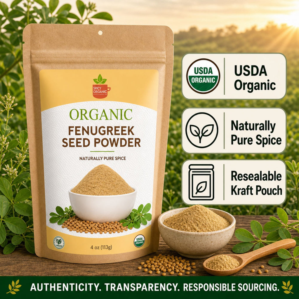 Organic Fenugreek Powder – Ground Methi for Curries & Tea