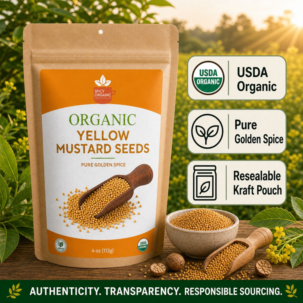 Organic Yellow Mustard Seeds – For Pickling & Cooking
