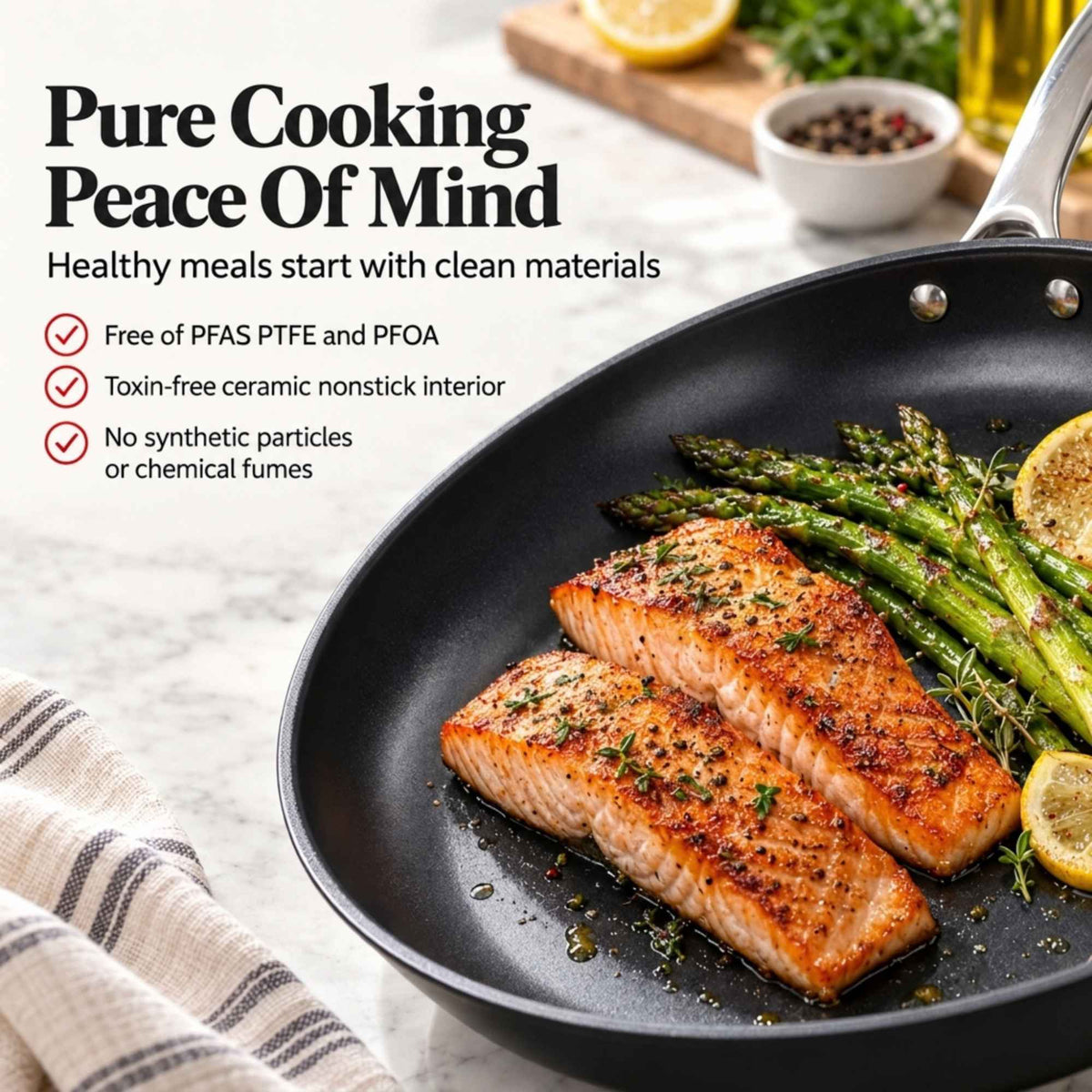 Ceramic Nonstick Cookware Set, 12-Piece