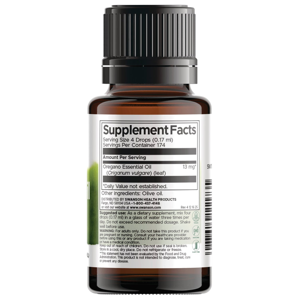 Oregano Oil Liquid Extract - Alcohol & Sugar Free