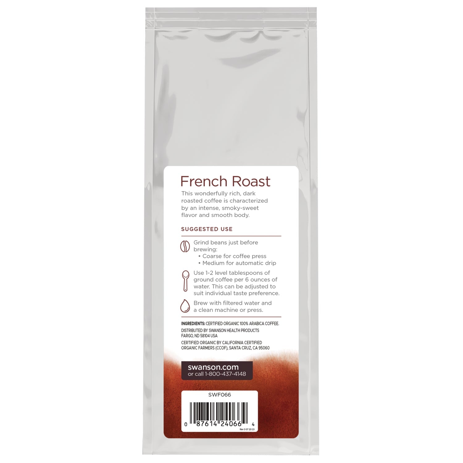Organic French Roast Whole Bean Coffee - Dark Roast