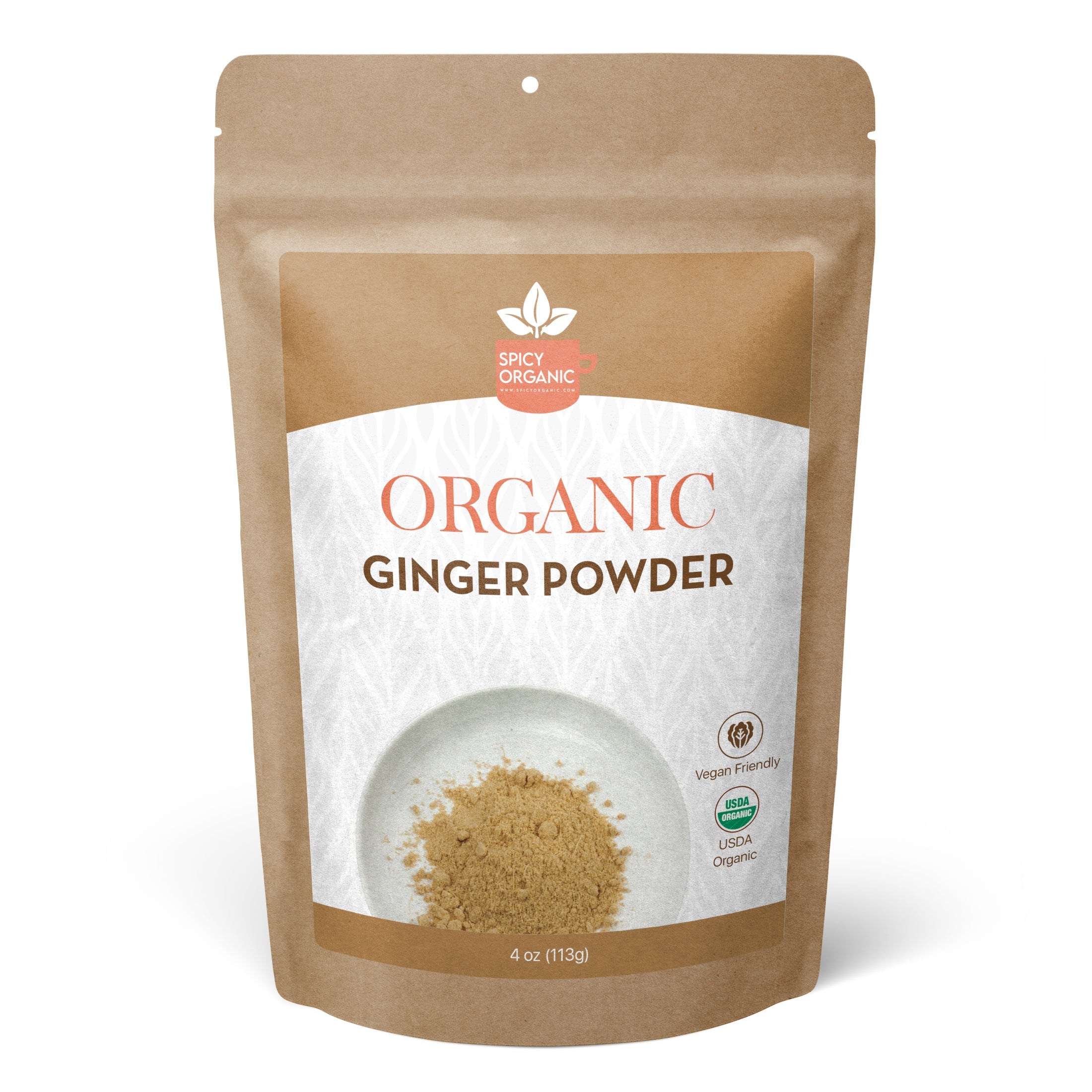 Organic Ginger Powder — USDA Certified, Non-GMO | Chai, Stir-Fries & Gingerbread