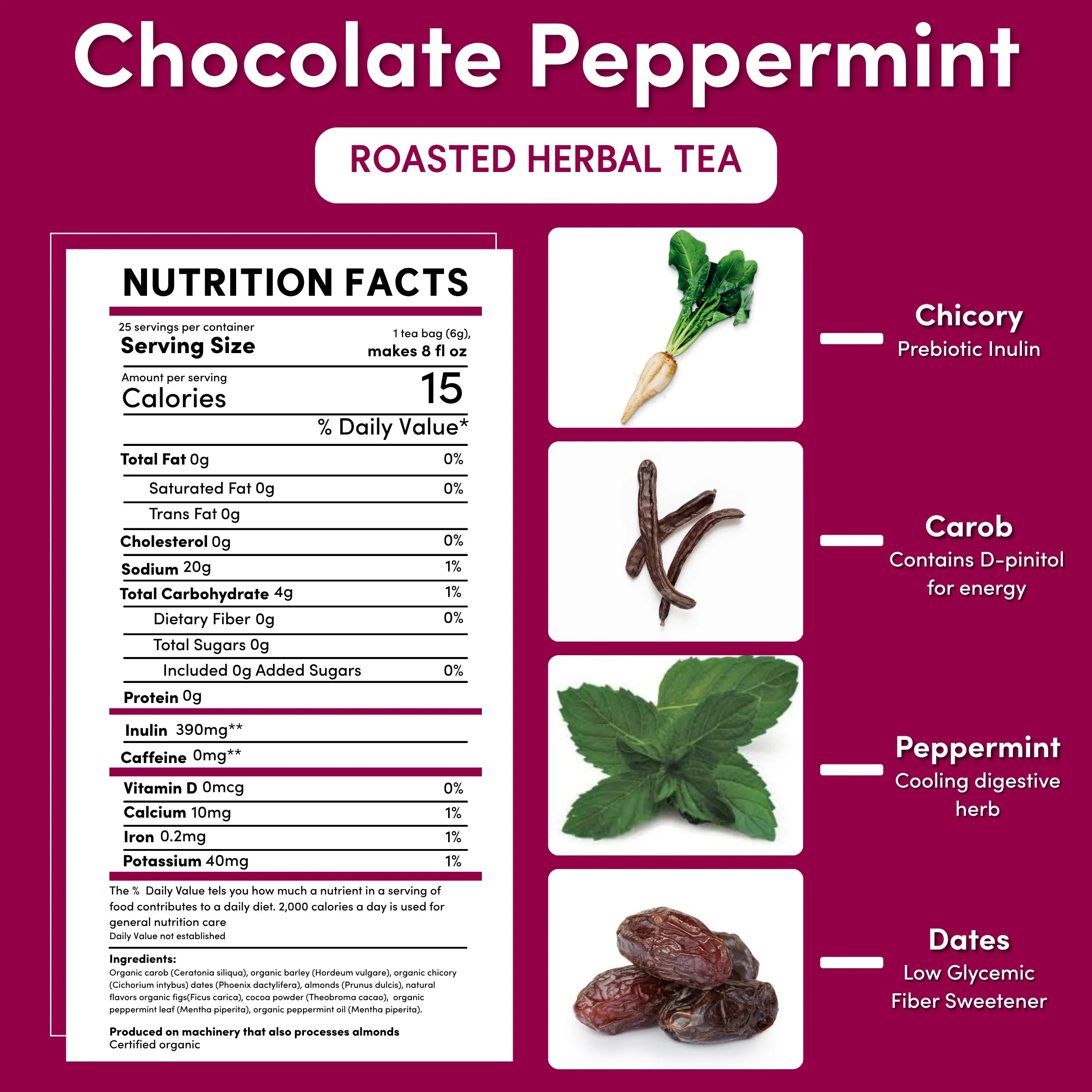 Chocolate Peppermint Roasted Herbal Tea
