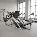 45-Degree Compact Leg Press - Muscle D Fitness - Space Saving Design, Plate Loaded, Adjustable Back Pad