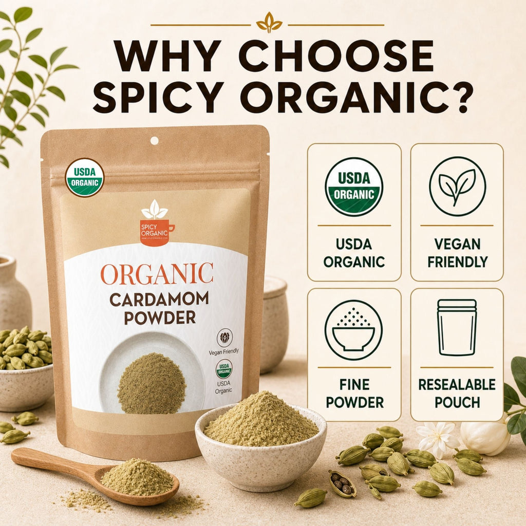Organic Cardamom Powder – For Chai, Baking & Golden Milk