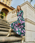 Green Print Dress