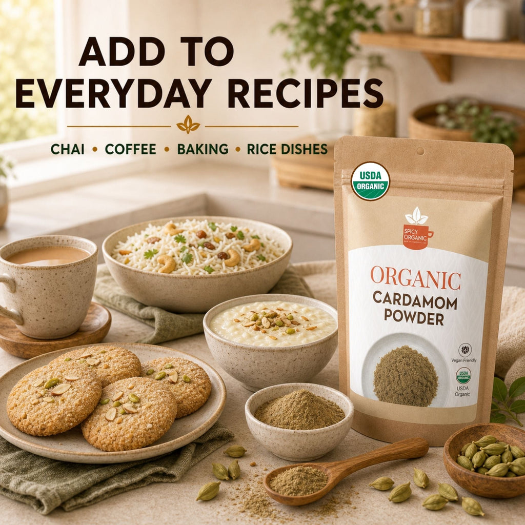 Organic Cardamom Powder – For Chai, Baking & Golden Milk