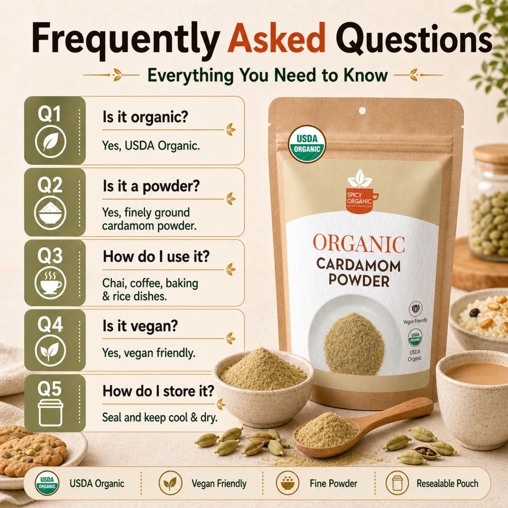 Organic Cardamom Powder – For Chai, Baking & Golden Milk