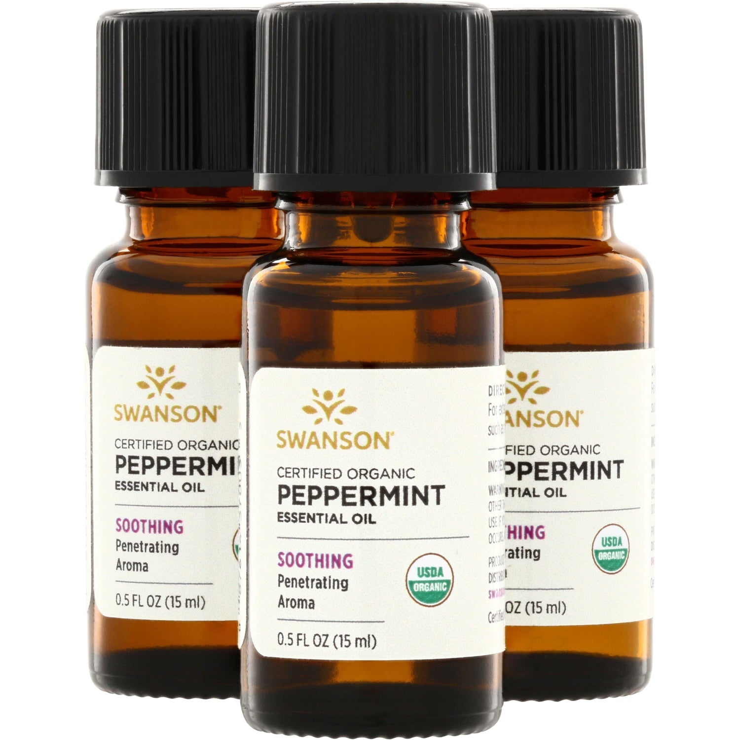 Certified Organic Peppermint Essential Oil - 3 Pack
