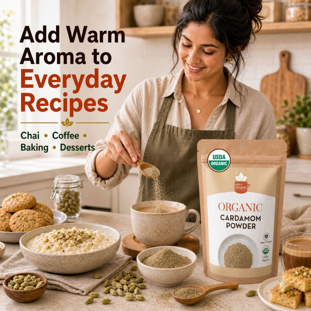 Organic Cardamom Powder – For Chai, Baking & Golden Milk