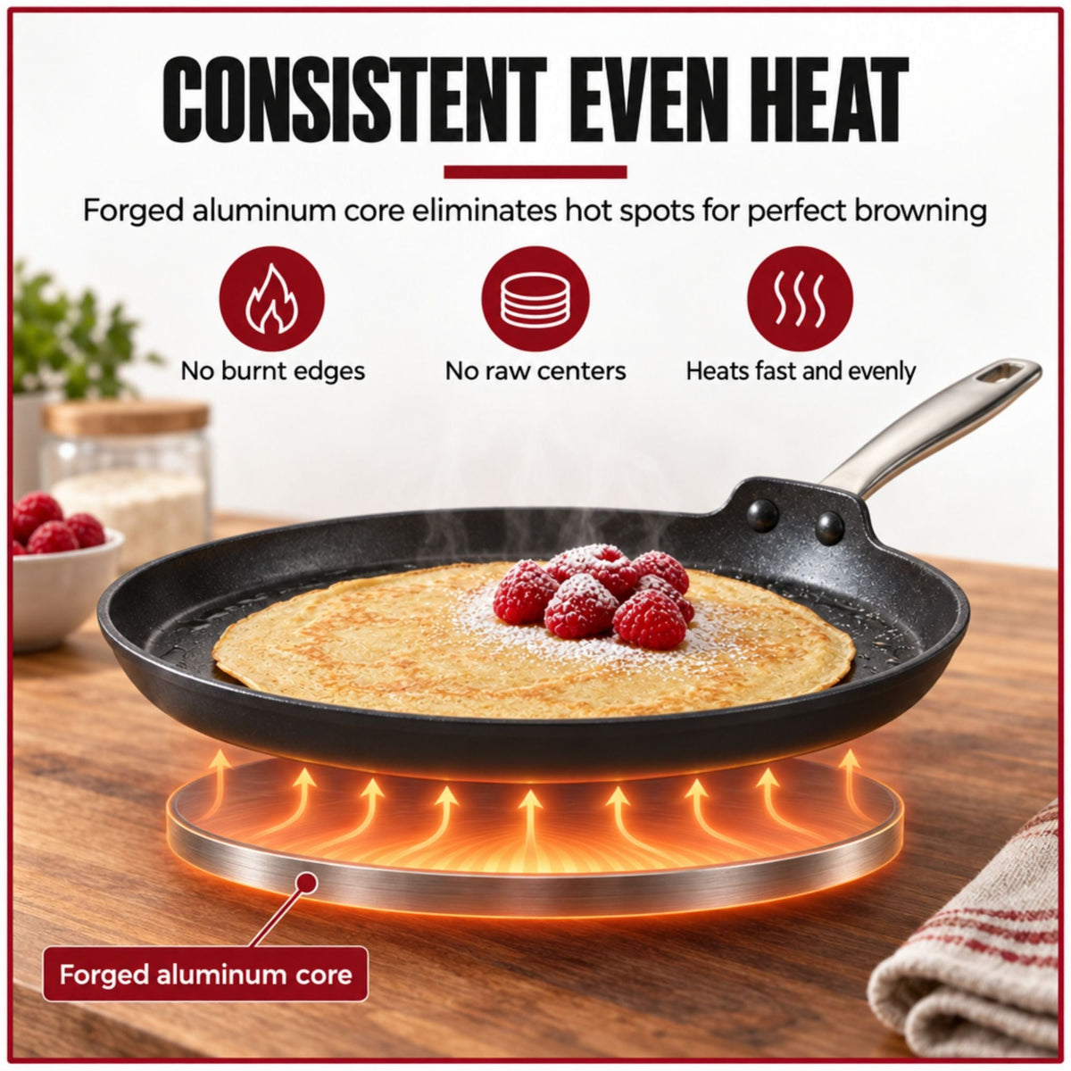 Maestro Ceramic Nonstick Crepe Pan, 10"