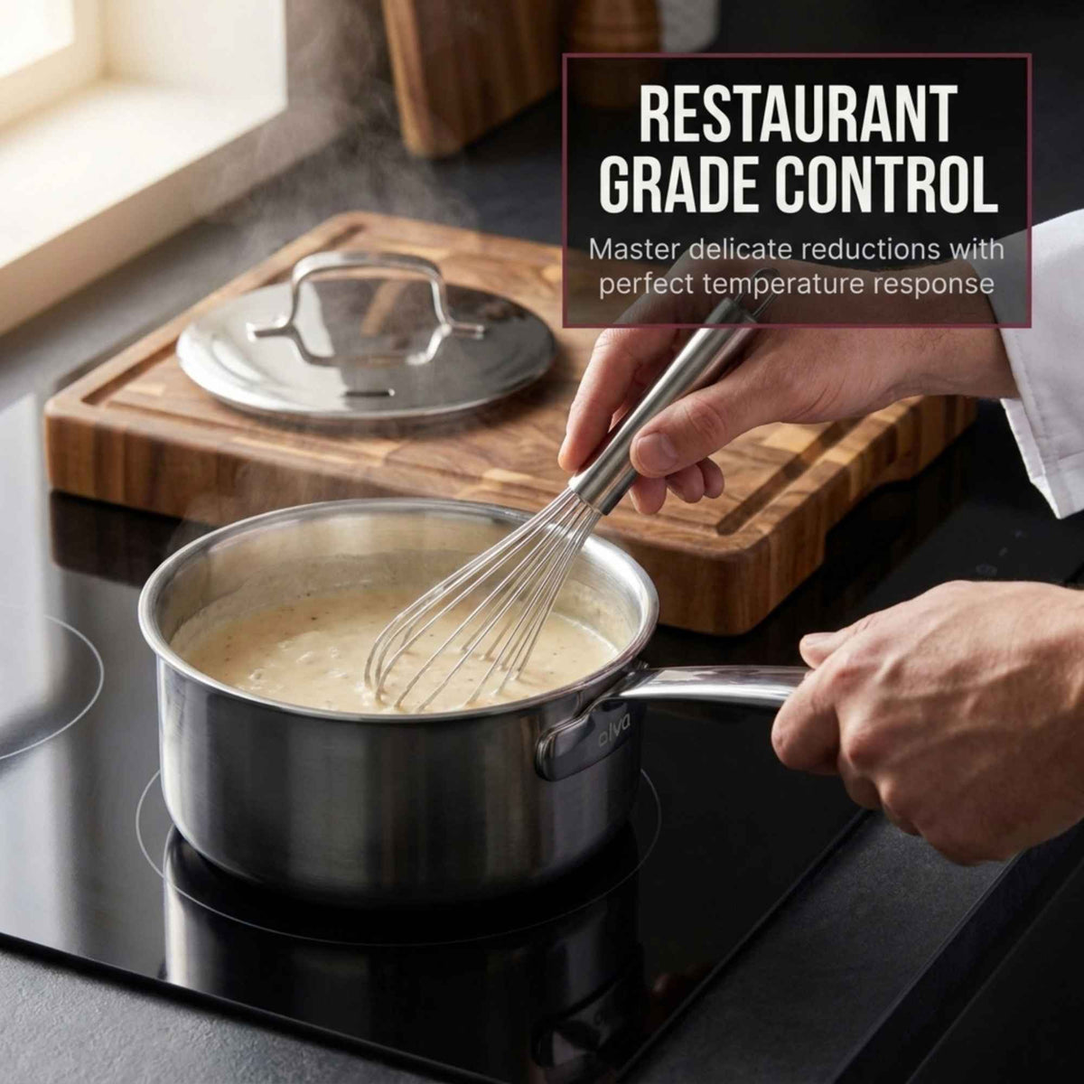 Maestro 5-Ply Stainless Saucepan with Lid