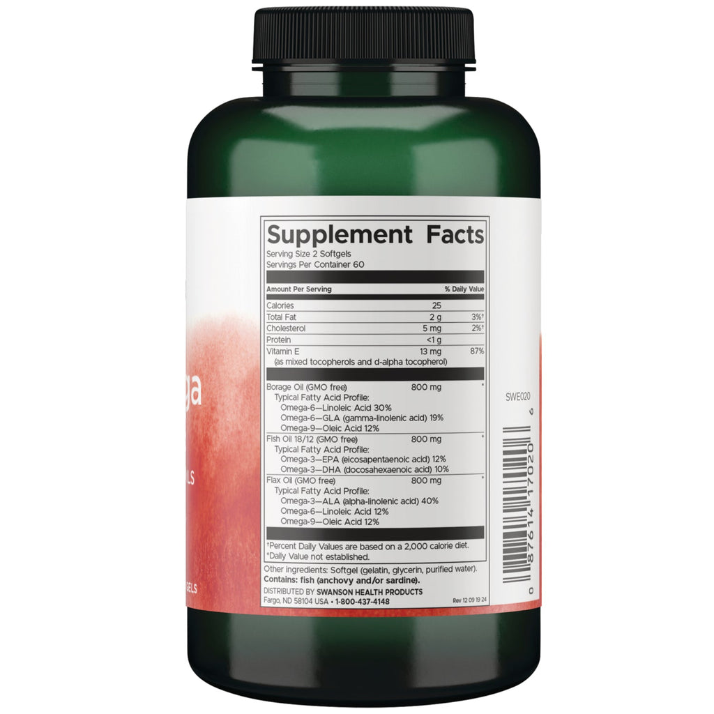 MultiOmega 3-6-9 Flax, Borage & Fish Oils - OmegaTru Blend