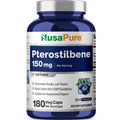 NusaPure Pterostilbene 150mg 180 Veggie Caps (Non-GMO, Vegan)