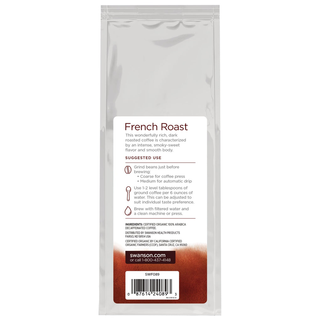 Organic French Roast Decaf Whole Bean Coffee - Dark Roast