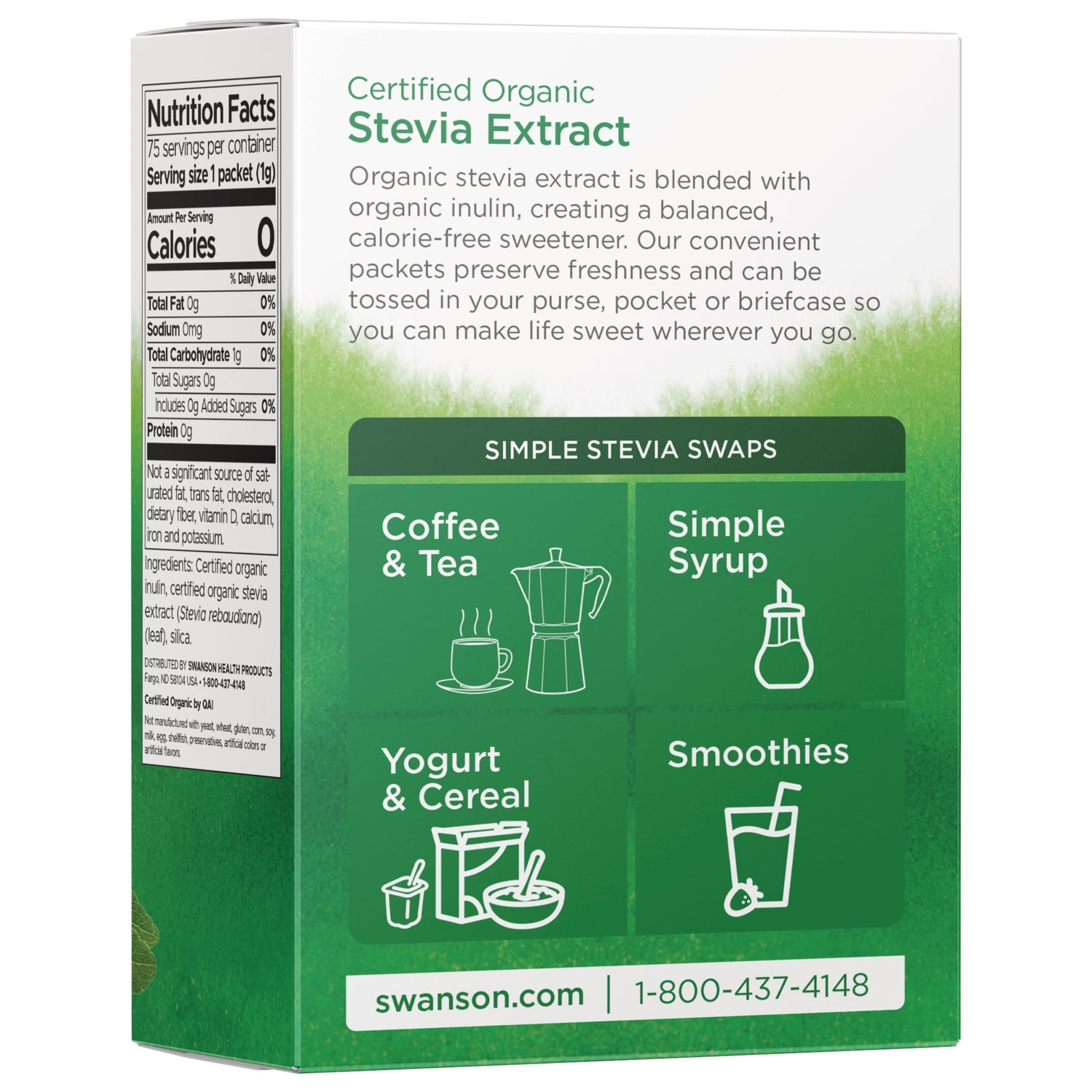 Certified Organic Stevia Extract with Prebiotic Inulin