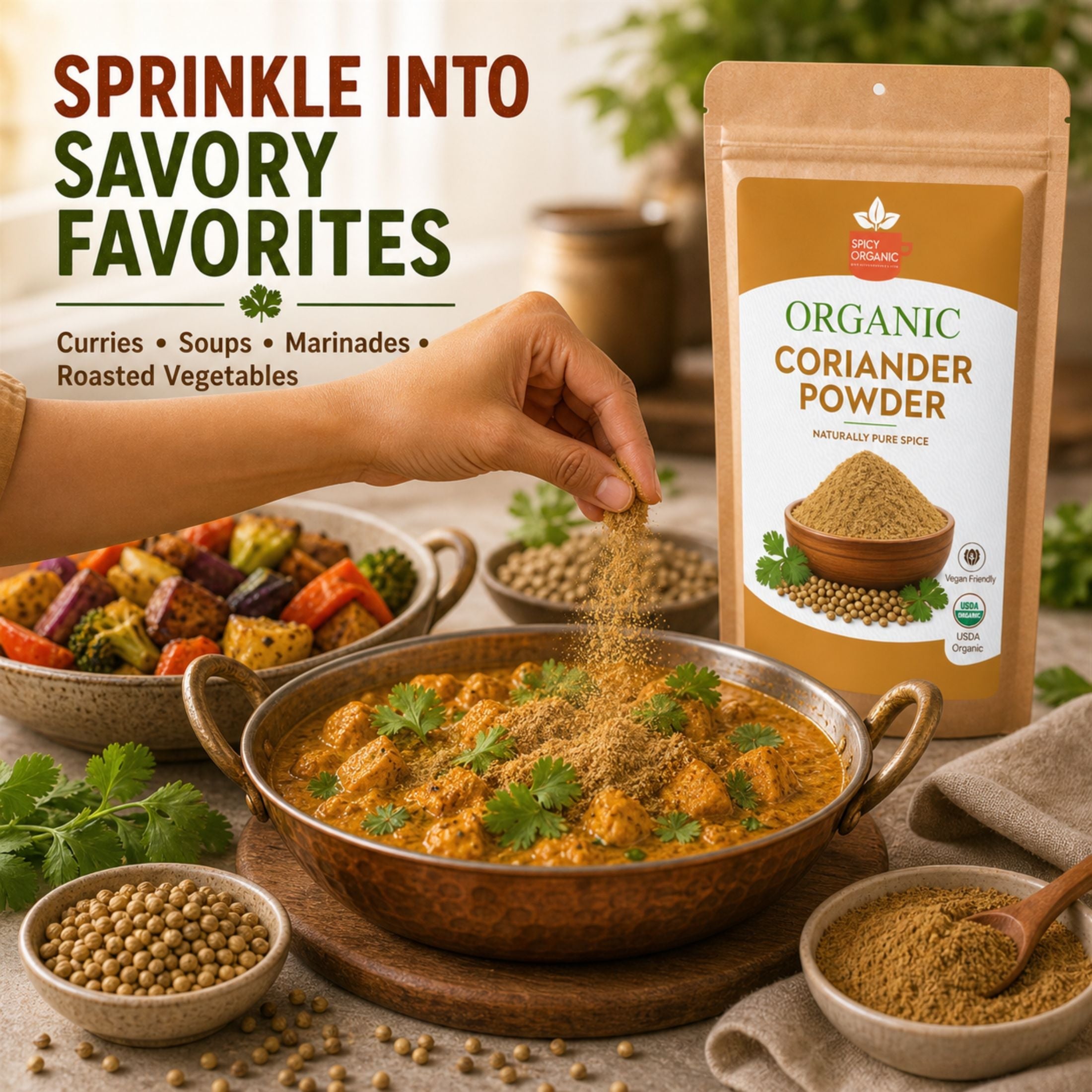 Organic Coriander Powder – USDA Certified Organic Ground Coriander Seeds