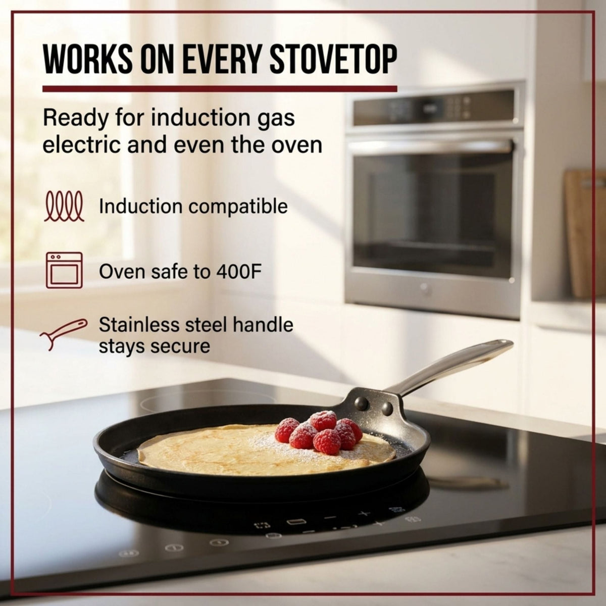 Maestro Ceramic Nonstick Crepe Pan, 10"
