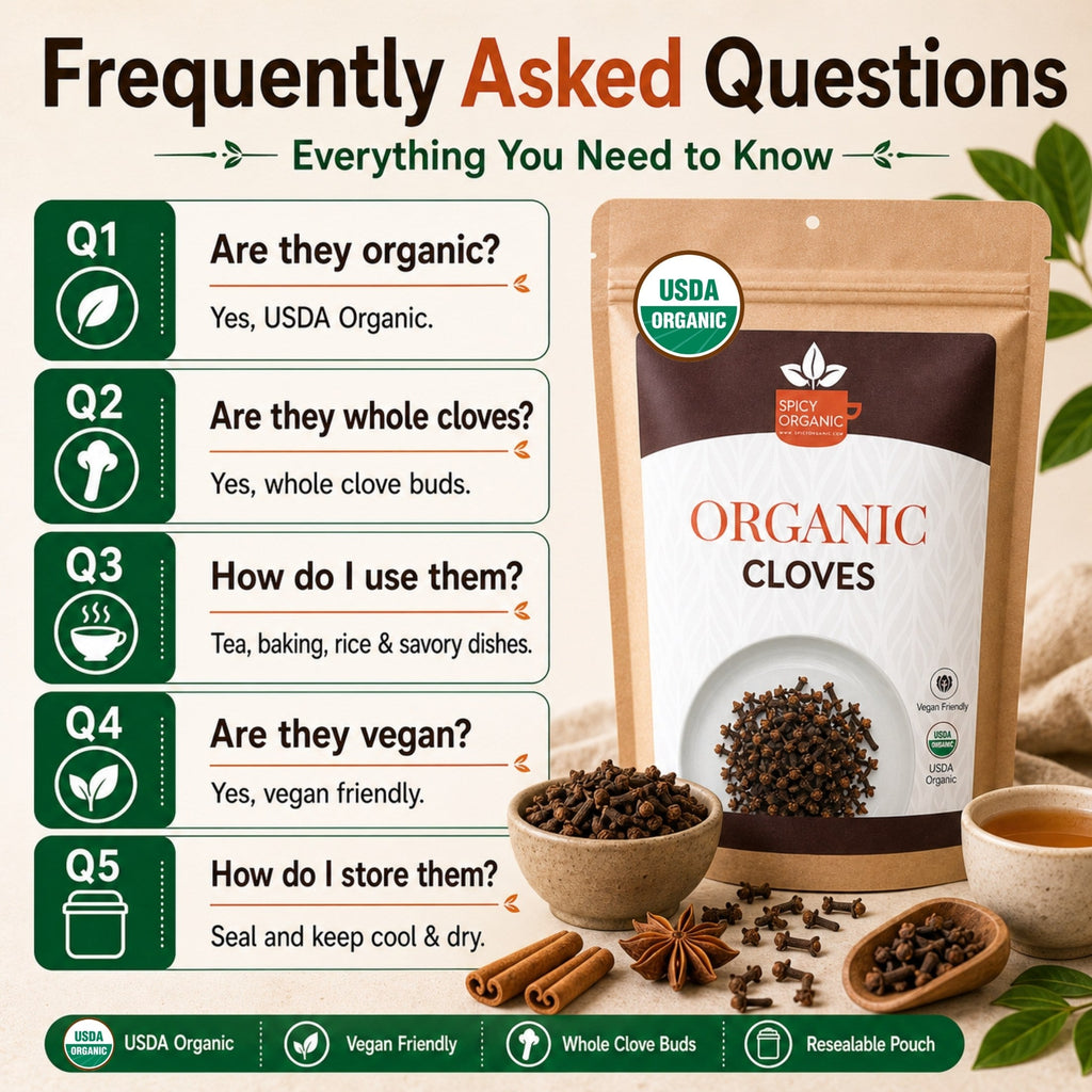Organic Whole Cloves – For Mulled Wine, Biryani & Spiced Tea