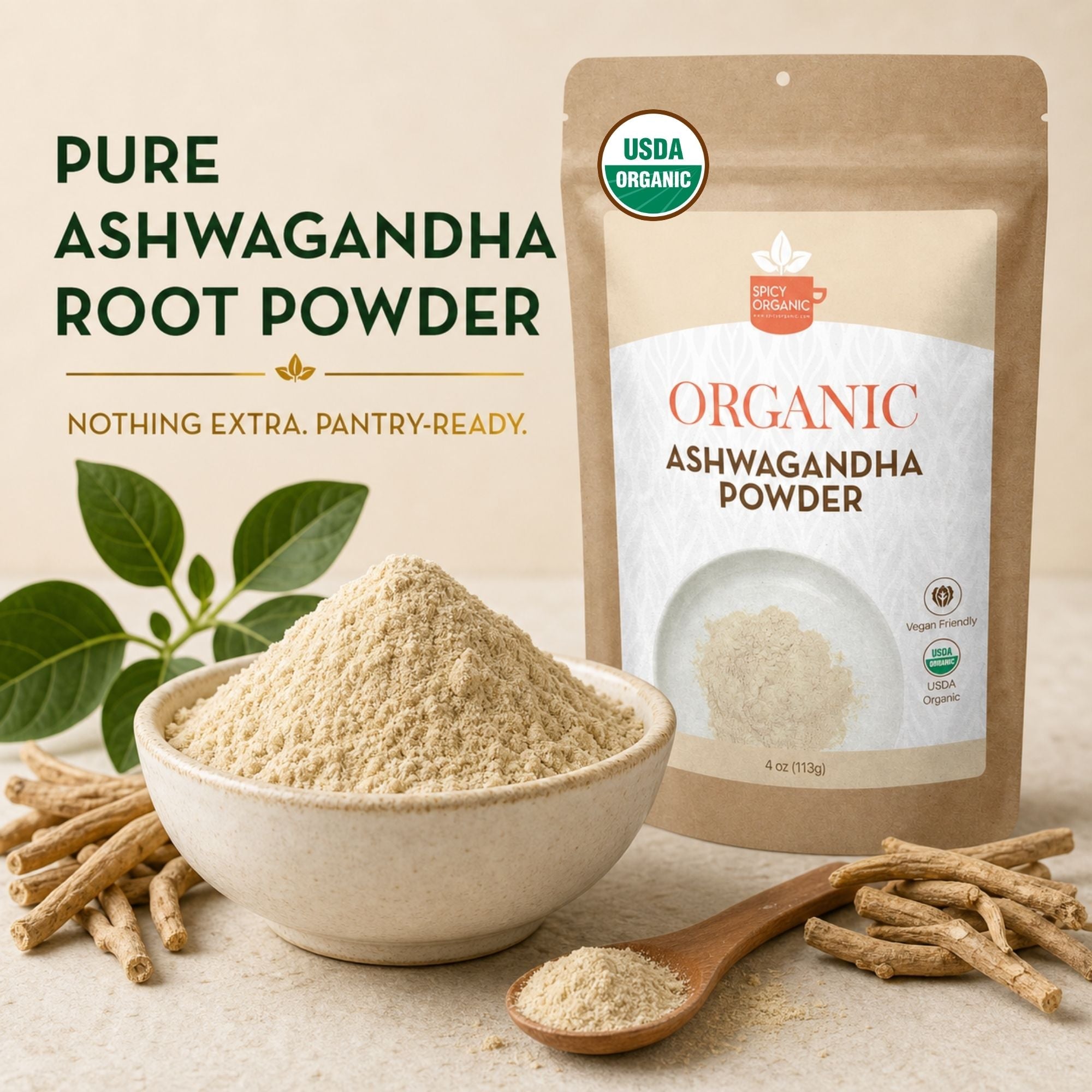 Organic Ashwagandha Root Powder – Withania somnifera
