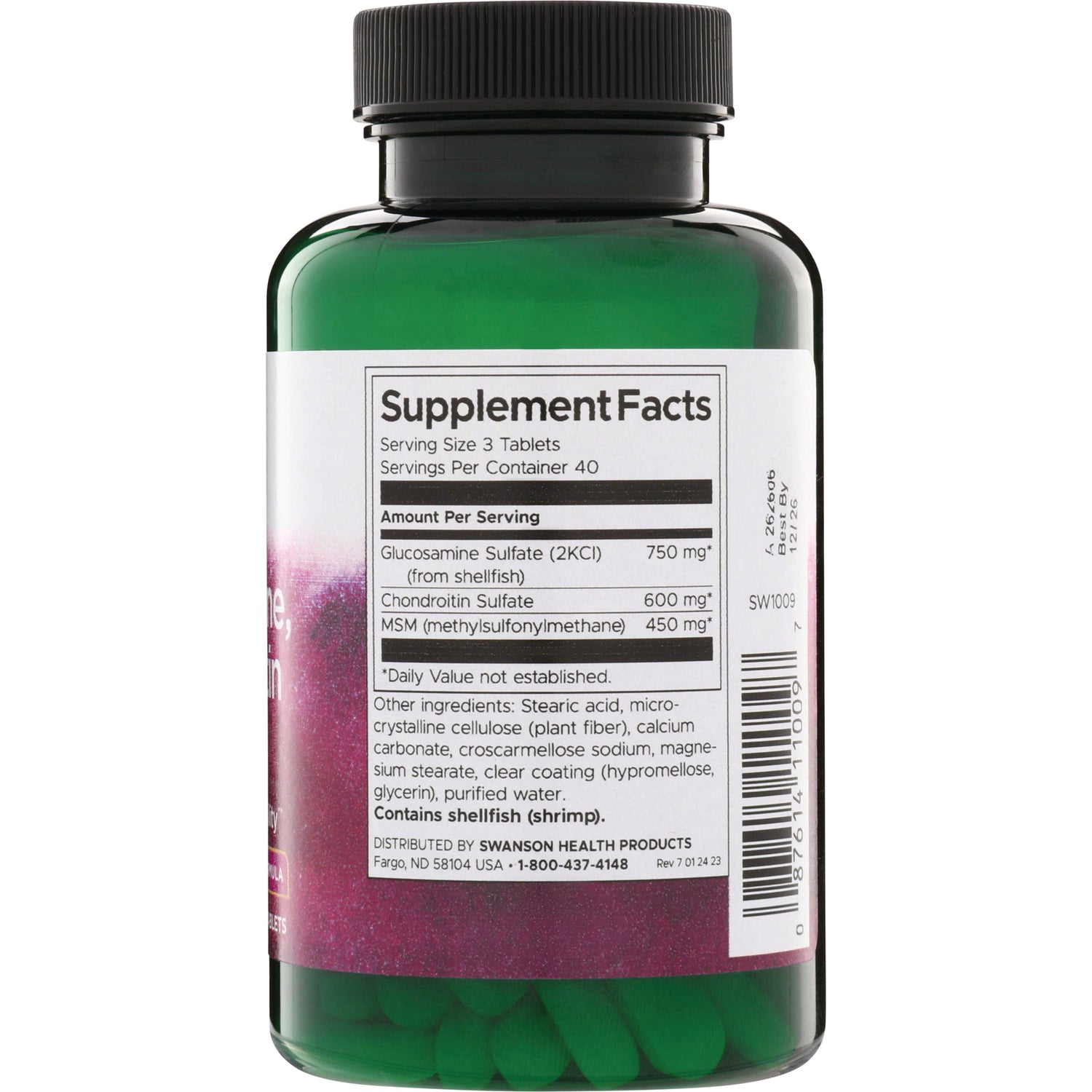 Glucosamine, Chondroitin & MSM - Highest Strength 3-in-1 Formula