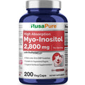 NusaPure Myo-Inositol - Suitable for Vegetarian/Vegan, Non - GMO - 2800mg, 200 Capsules