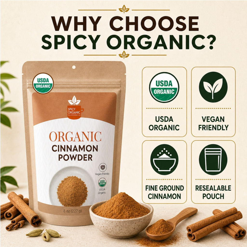 Organic Cassia Cinnamon Powder – For Chai, Oatmeal & Baking