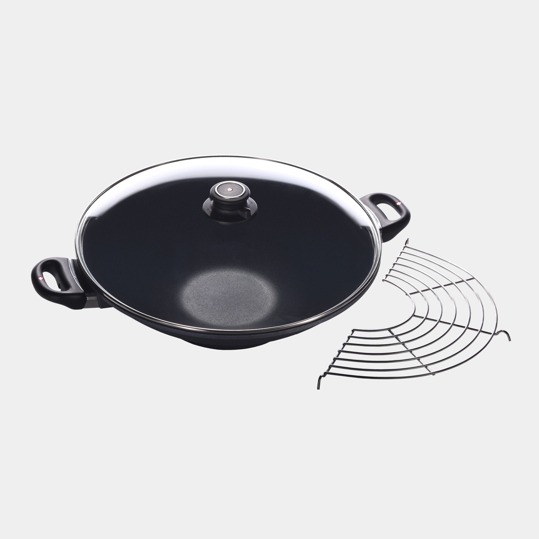 HD Nonstick Wok with Glass Lid - Induction | Made in Switzerland