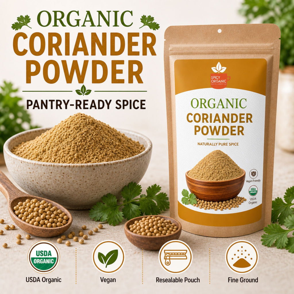 Organic Coriander Powder – USDA Certified Organic Ground Coriander Seeds