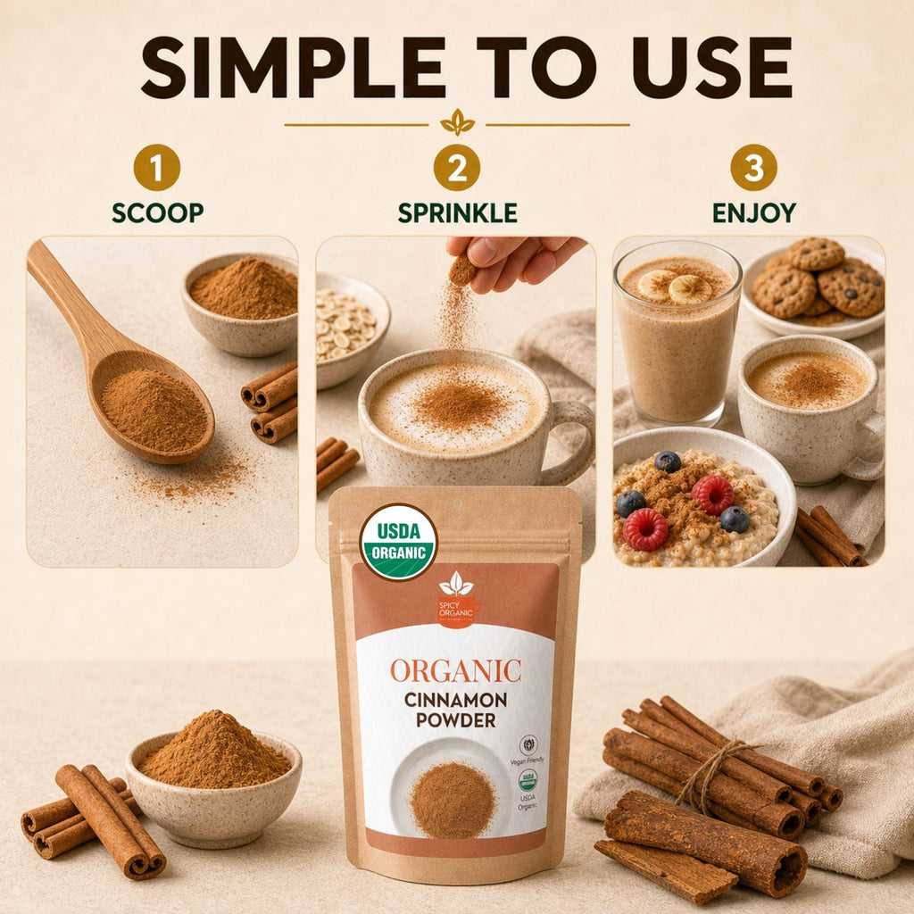Organic Cassia Cinnamon Powder – For Chai, Oatmeal & Baking