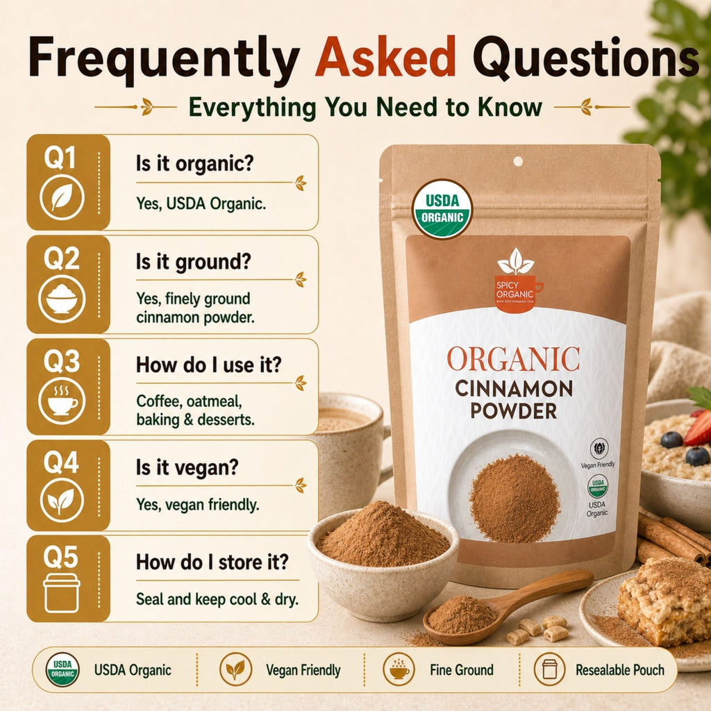 Organic Cassia Cinnamon Powder – For Chai, Oatmeal & Baking