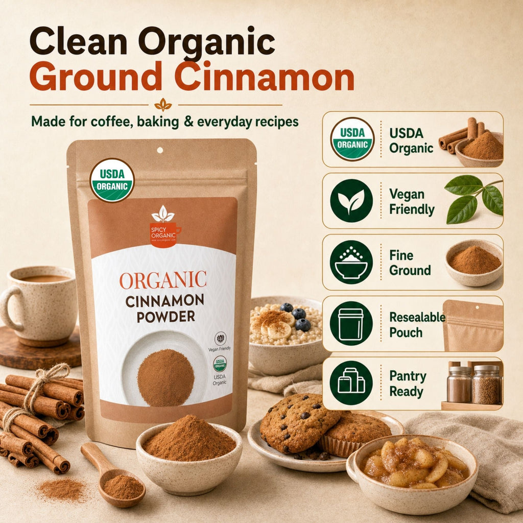 Organic Cassia Cinnamon Powder – For Chai, Oatmeal & Baking