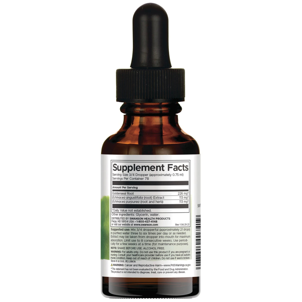 Echinacea & Goldenseal Liquid Extract - Alcohol Free