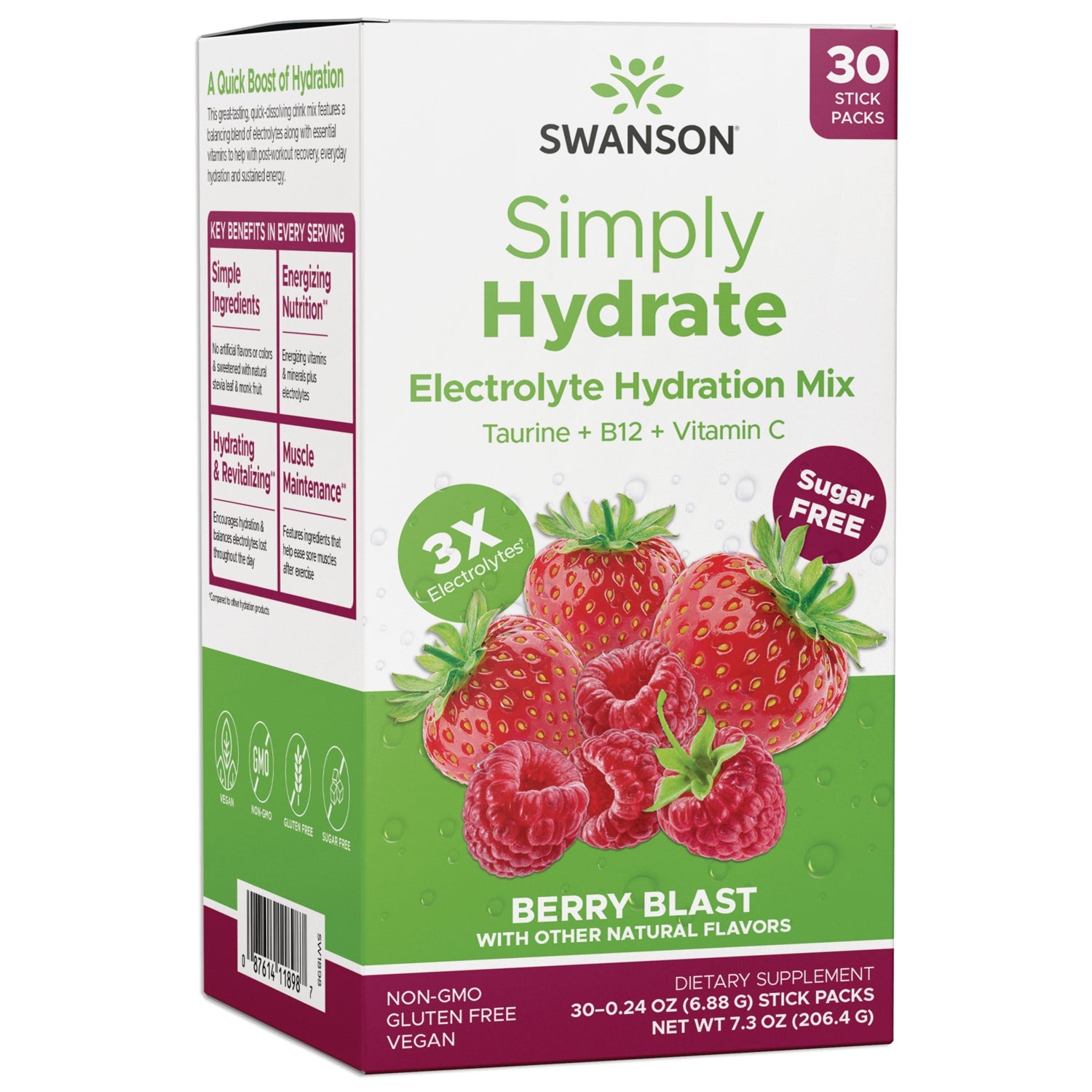 Simply Hydrate Electrolyte Hydration Mix - Berry Blast