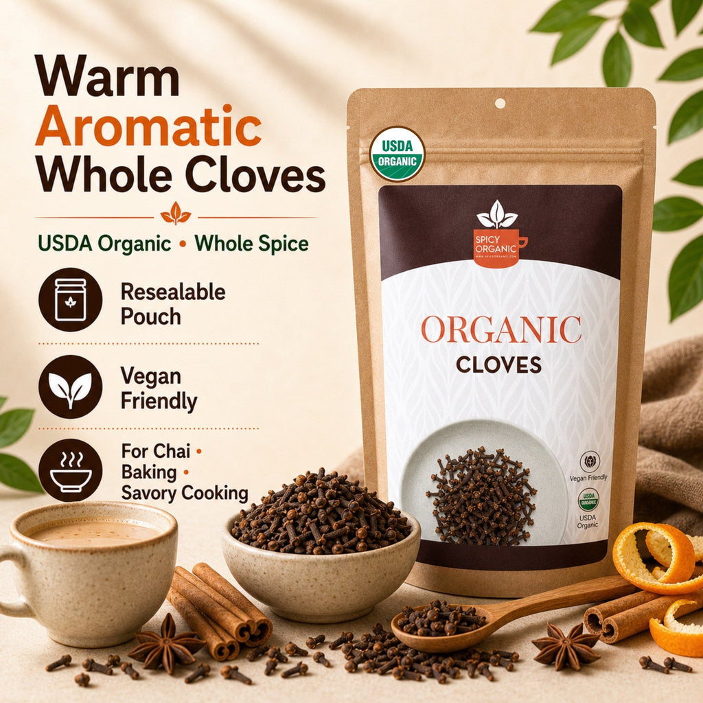 Organic Whole Cloves – For Mulled Wine, Biryani & Spiced Tea