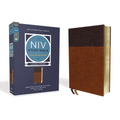 NIV Study Bible, Fully Revised Edition, Large Print, Leathersoft, Brown, Red Letter, Comfort Print