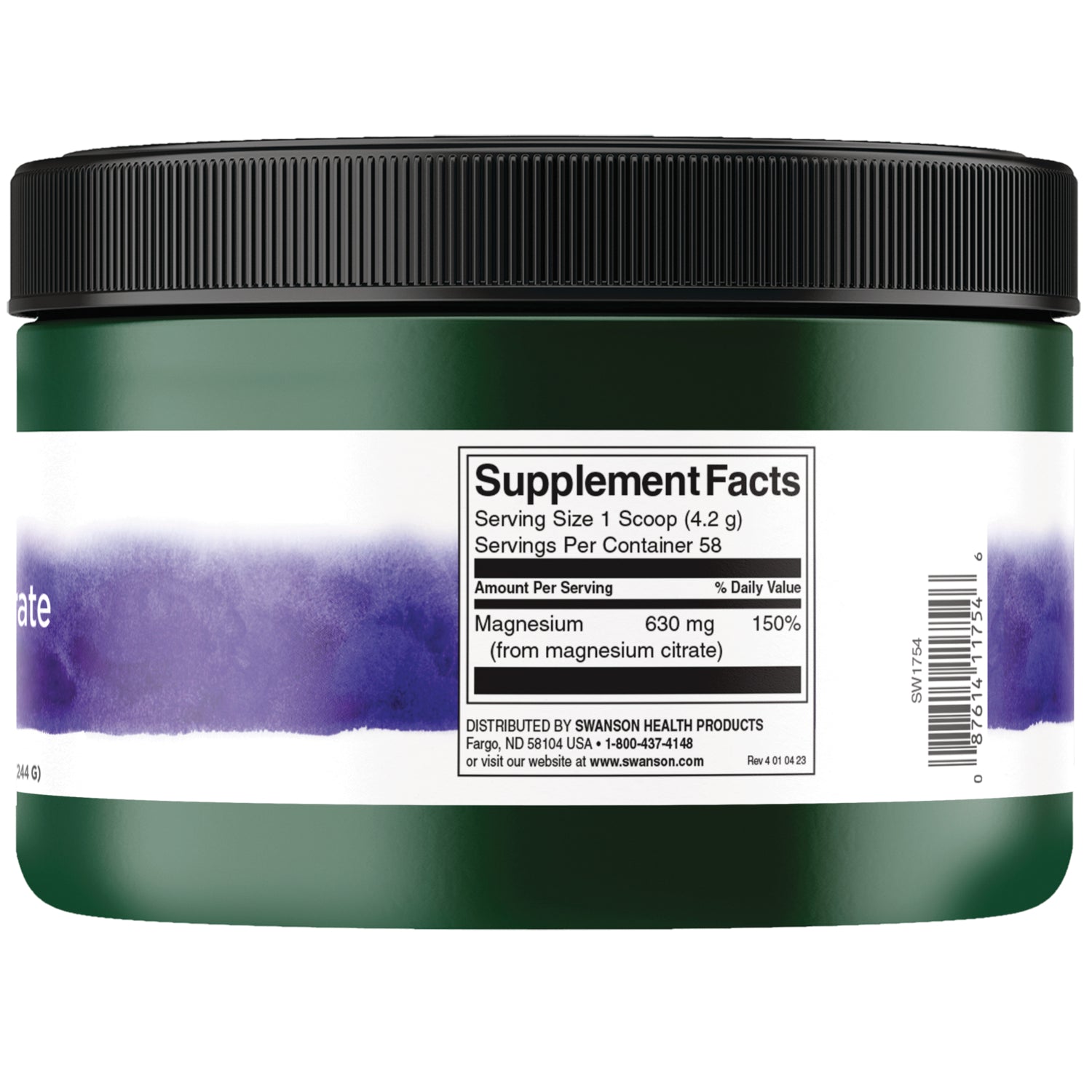 100% Pure Magnesium Citrate Powder - Unflavored