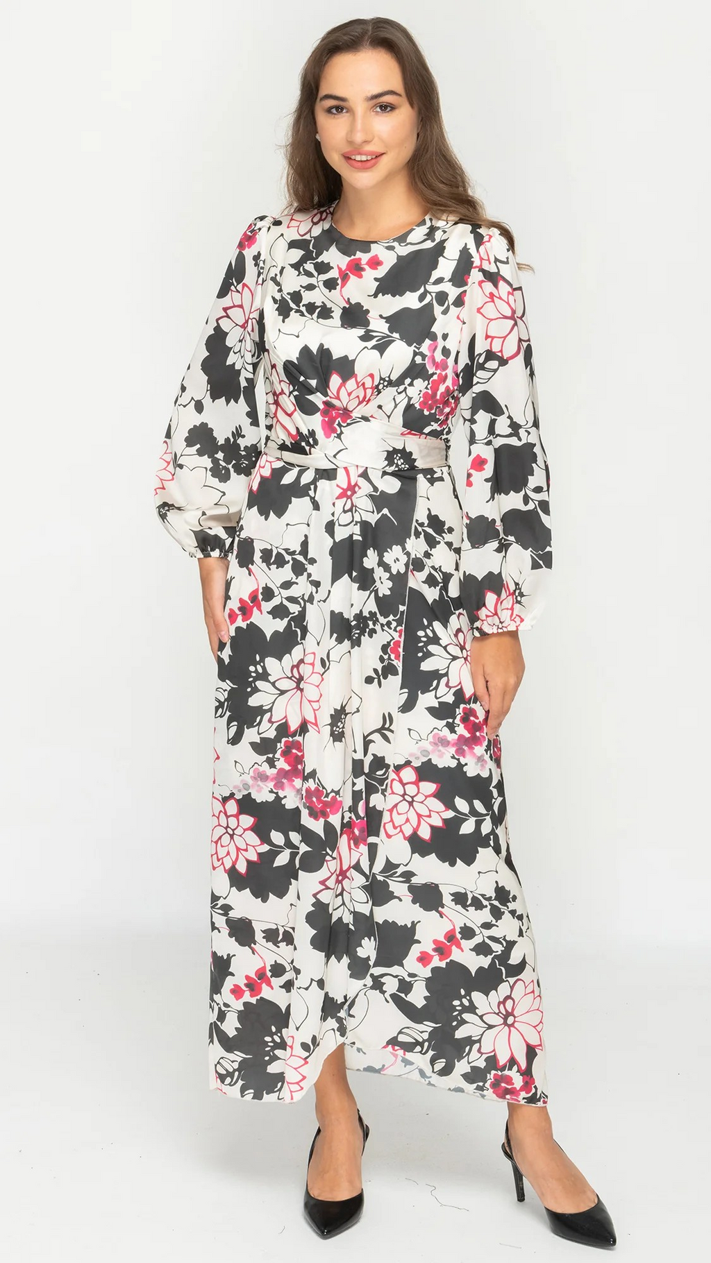 Satin Wrap Dress