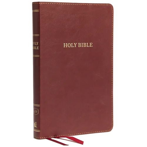 KJV, Thinline Bible, Standard Print, Imitation Leather, Burgundy, Red Letter Edition