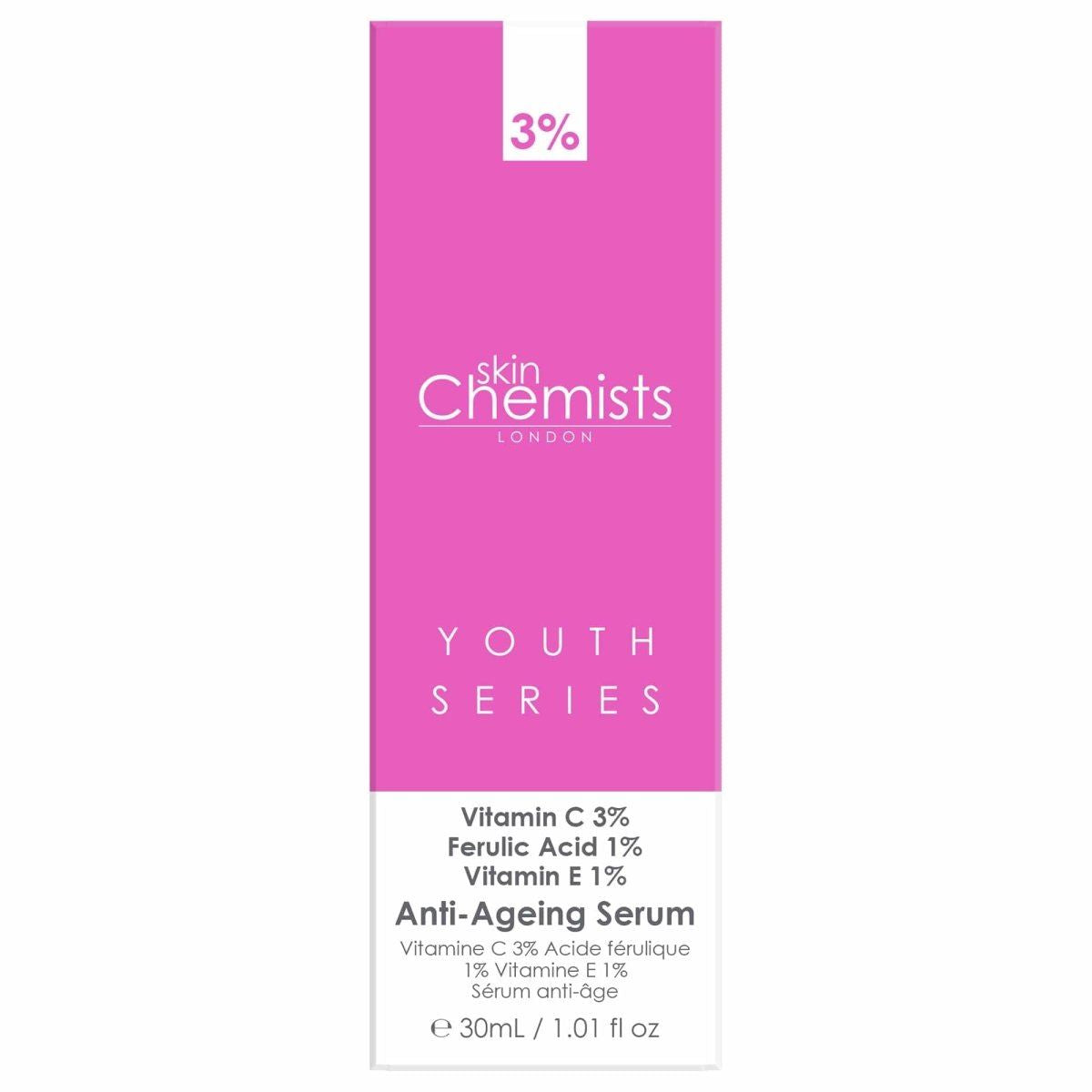 Anti-Ageing Serum Vitamin C 3%, Ferulic Acid 1%, Vitamin E 1% 30ml