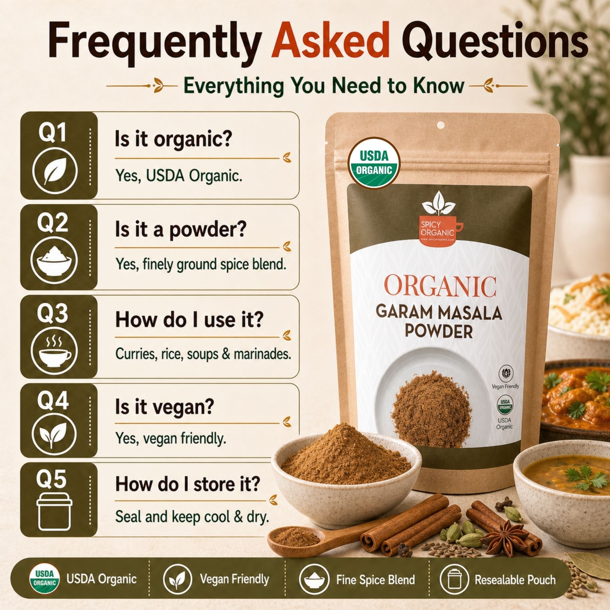 Organic Garam Masala – For Curries, Biryani & Butter Chicken