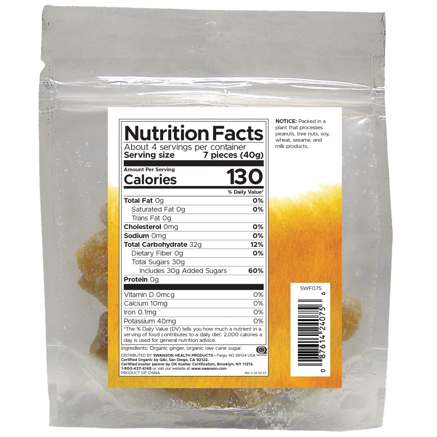 Certified Organic Crystallized Ginger